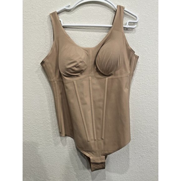Honeylove Boldness Bodysuit 3X Body sculpting Very Firm Support Sand Nude Corset - Picture 1 of 6